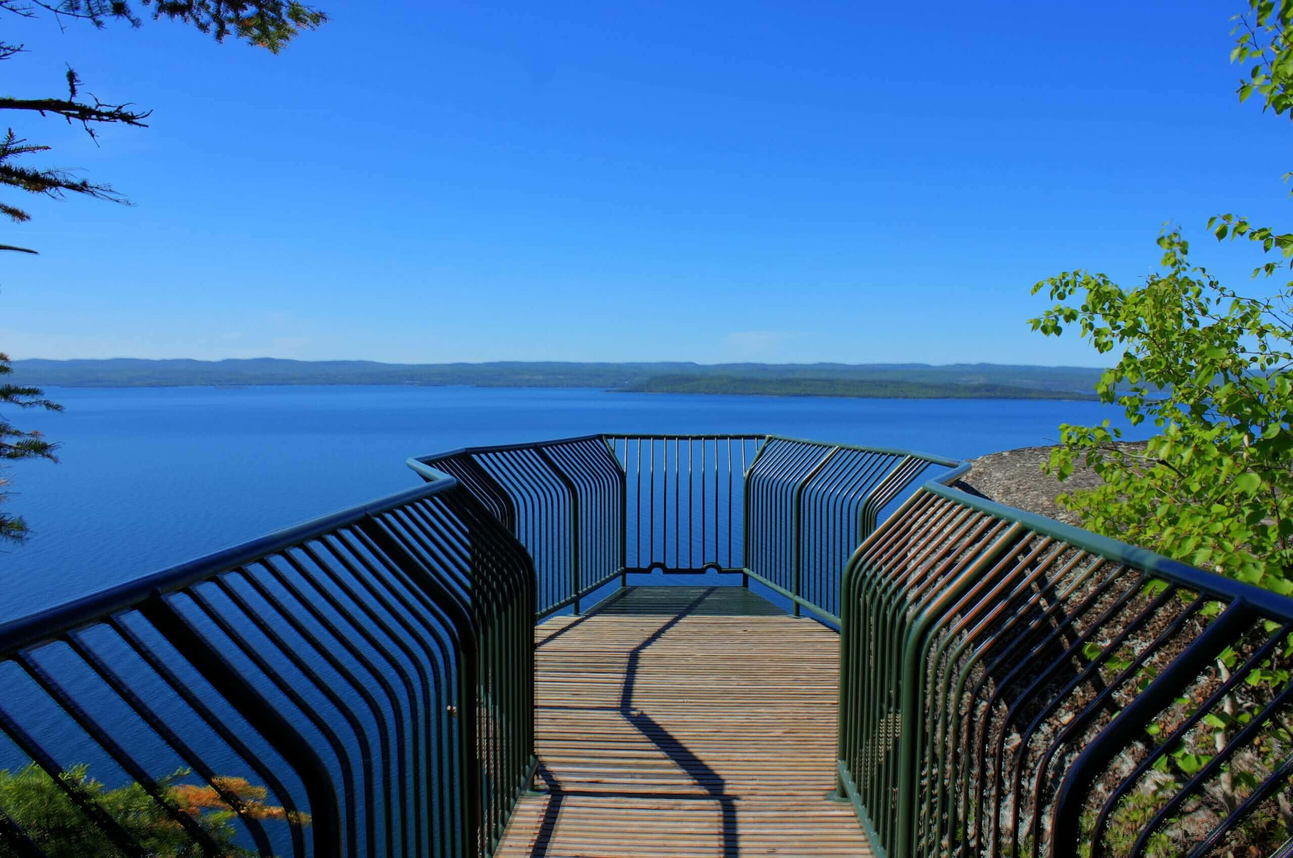 Thunder Bay, sunset, wooden walkway, 2K Desktop Wallpaper