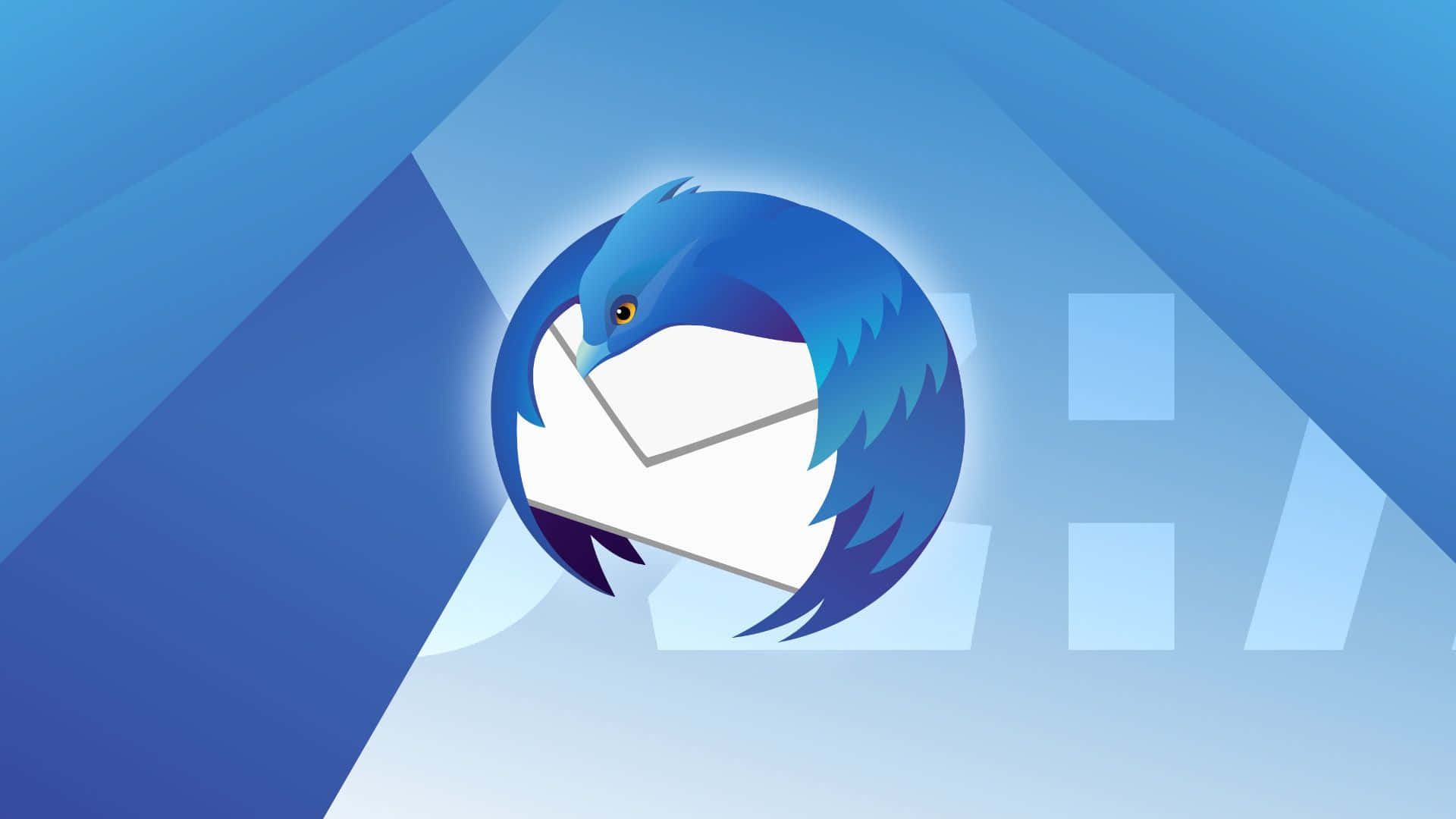 Thunderbird, blue bird, white envelope, Full HD Desktop Wallpaper