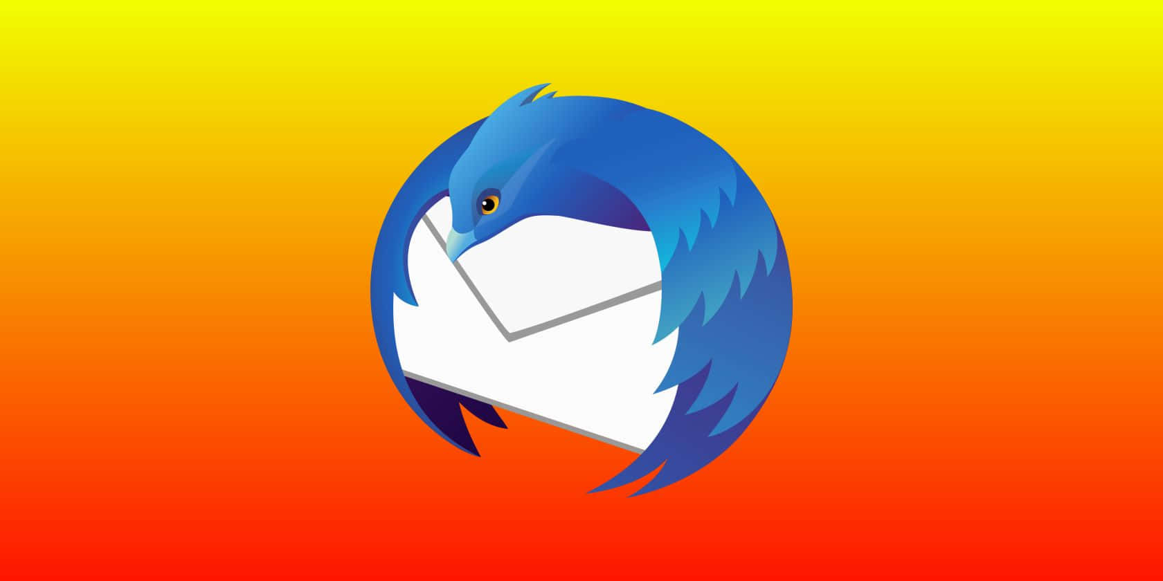 Thunderbird, blue bird, white envelope, HD Desktop Wallpaper