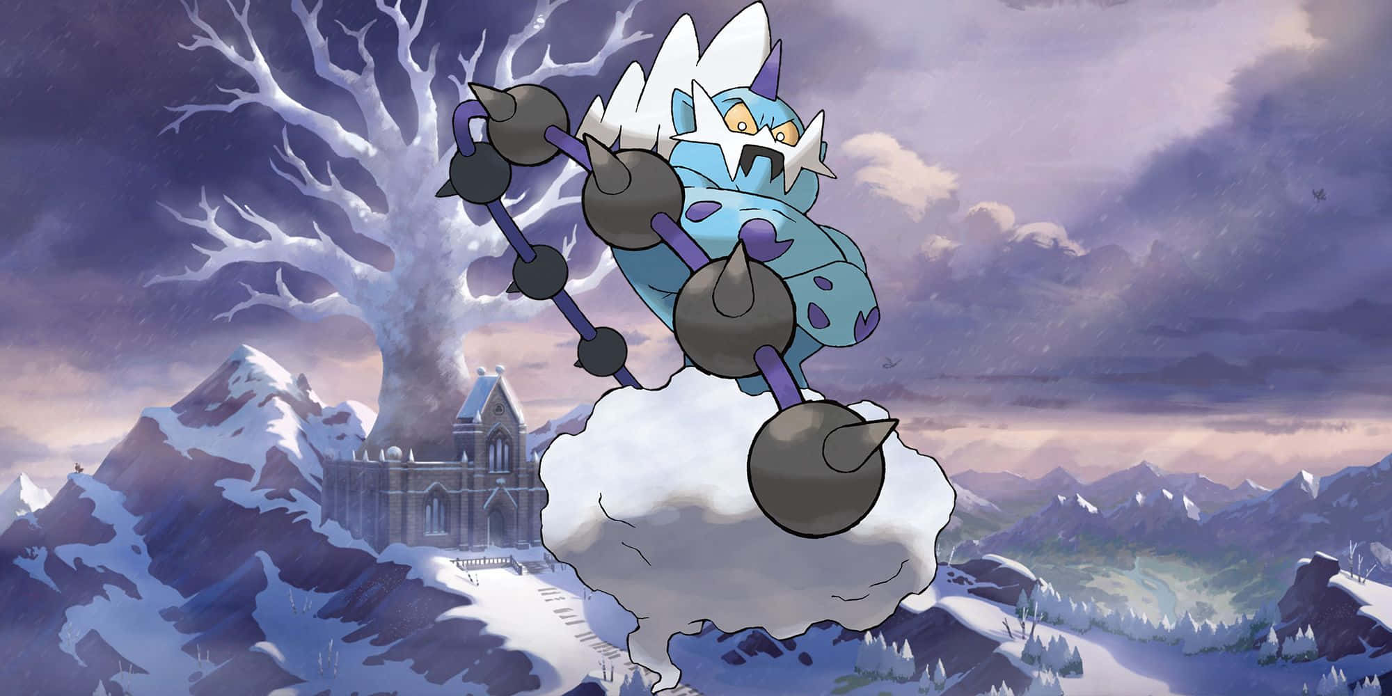 Thundurus, cloud, snowy mountain landscape, Full HD Desktop Wallpaper