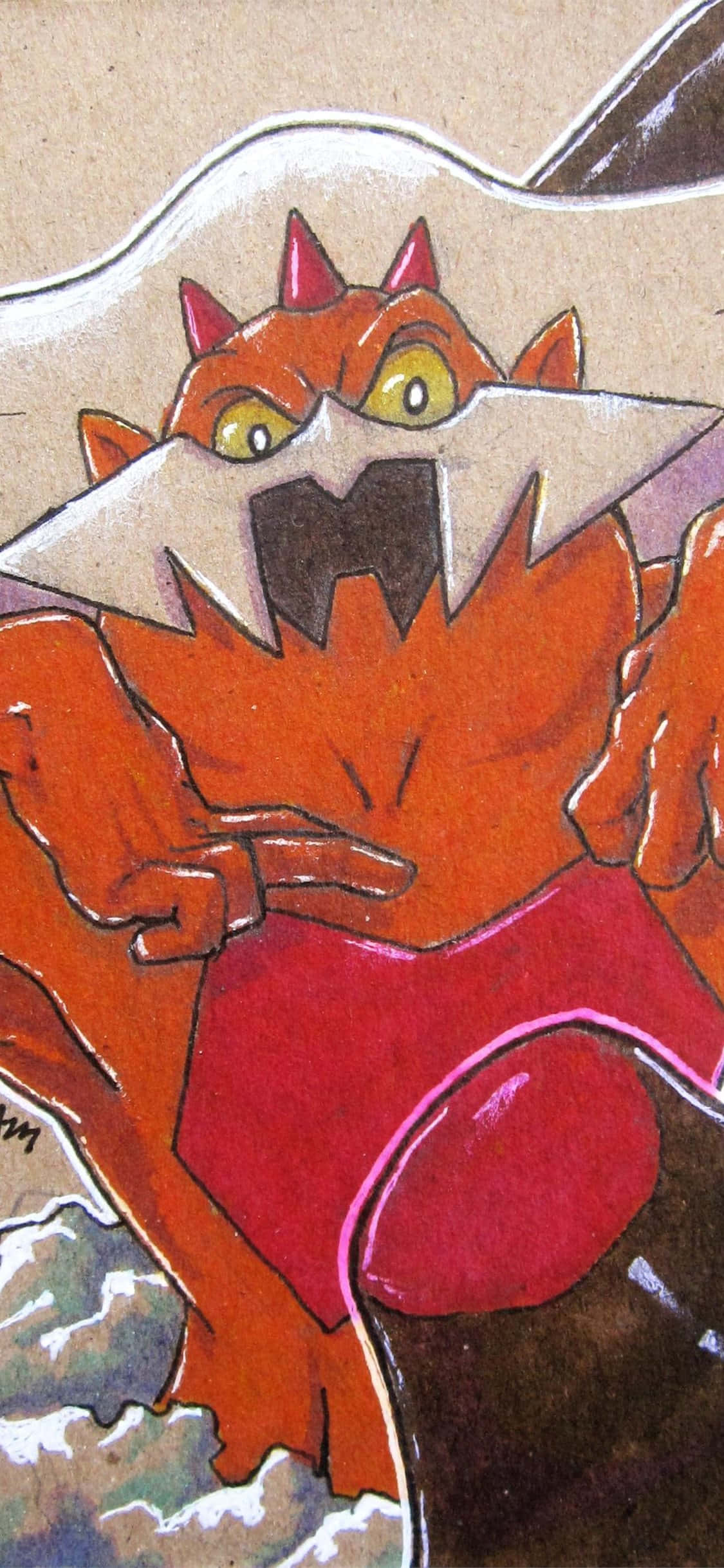 Thundurus, orange, red spikes, Full HD Phone Wallpaper