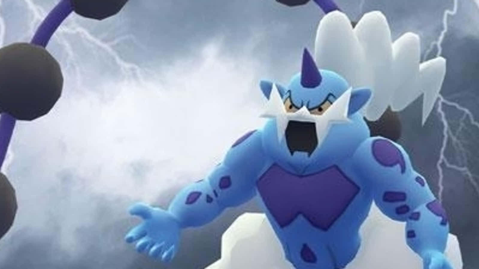 Thundurus, blue and purple, white hair, HD Desktop Wallpaper