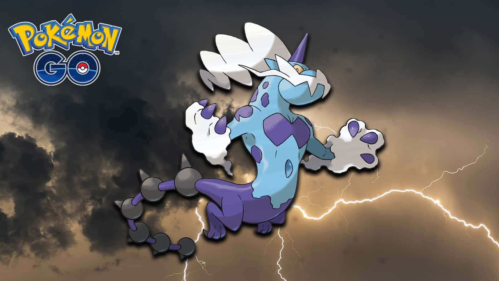 Thundurus, blue and purple, white wings, HD Desktop Wallpaper