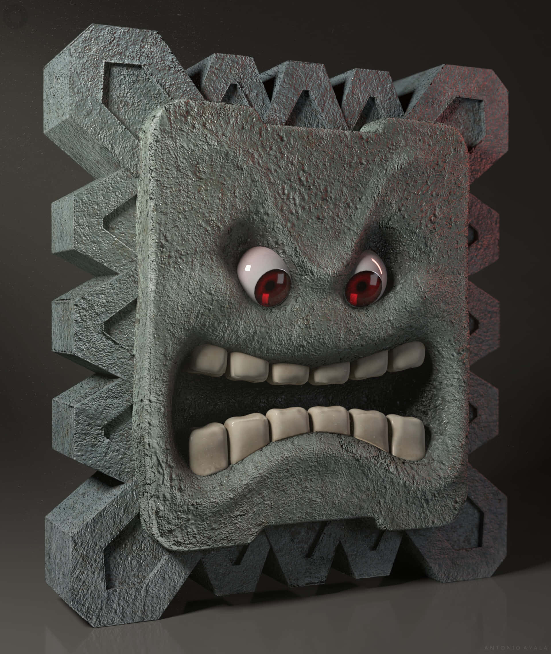 Thwomp, stone mask, jagged edges, Full HD Phone Wallpaper