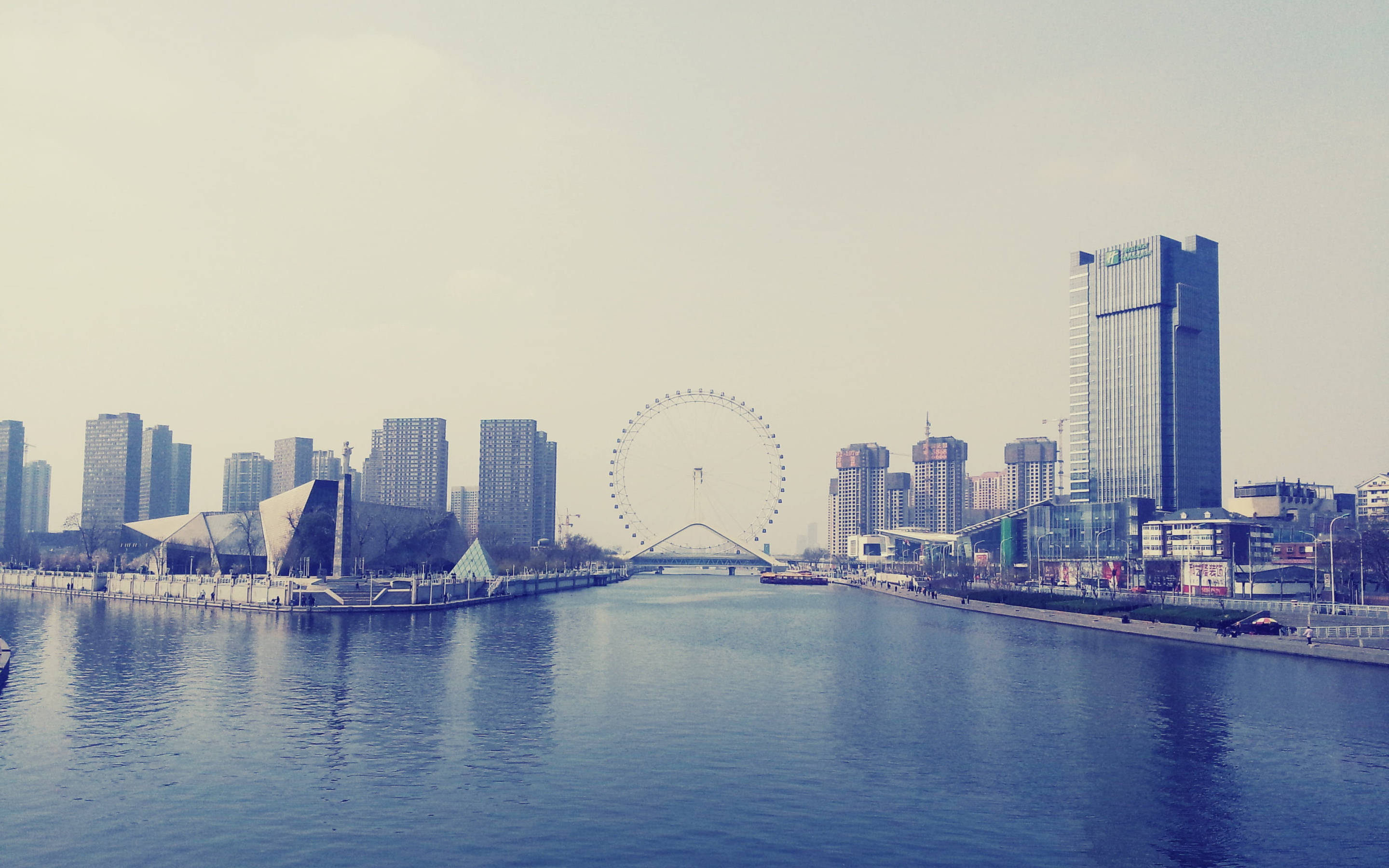 Tianjin, cityscape, river, 2K Desktop Wallpaper