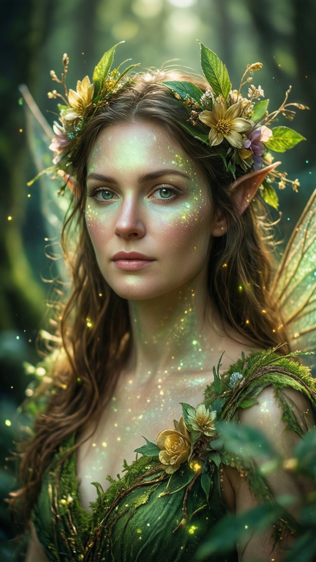 Tiarnie Coupland, forest fairy, magical, Full HD Phone Wallpaper