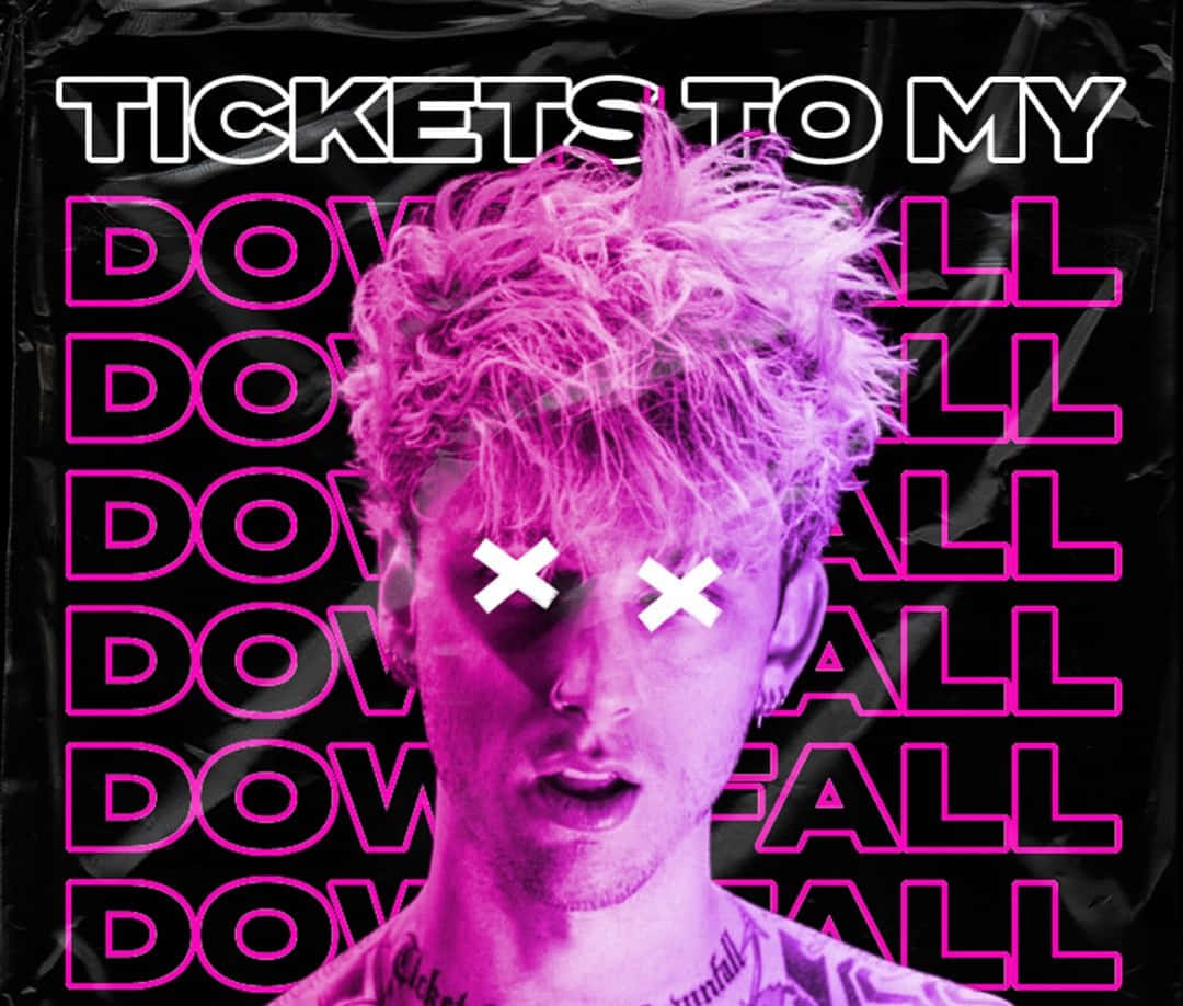 Tickets To My Downfall, spiky pink hair, crossed-out eyes, SD Desktop Wallpaper