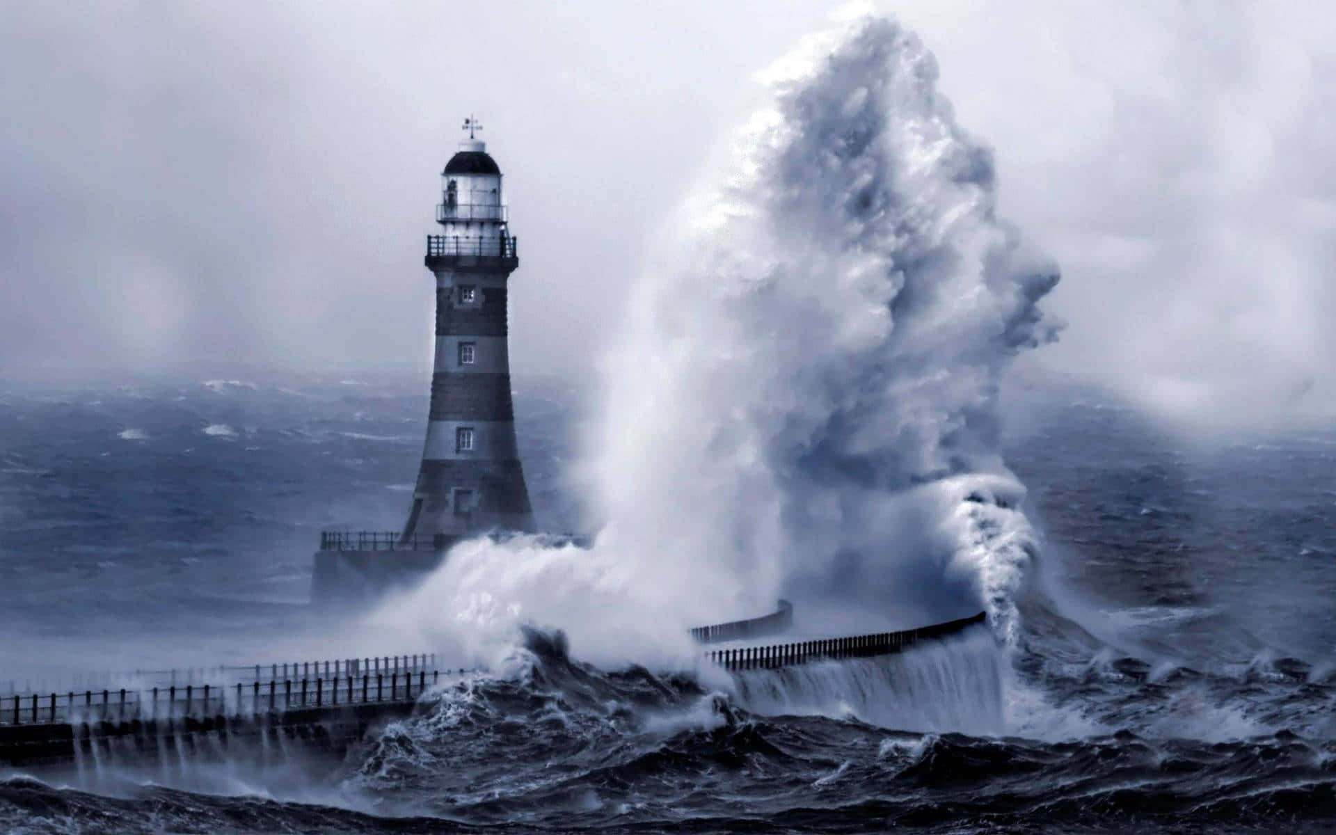 Tides, lighthouse, ocean tides, Full HD Desktop Wallpaper