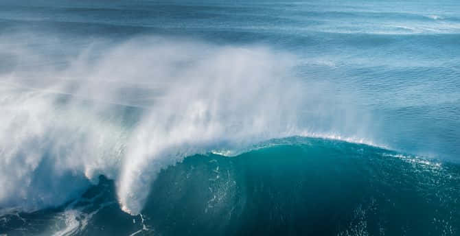Tides, Sunset, turquoise ocean wave, SD Desktop Wallpaper