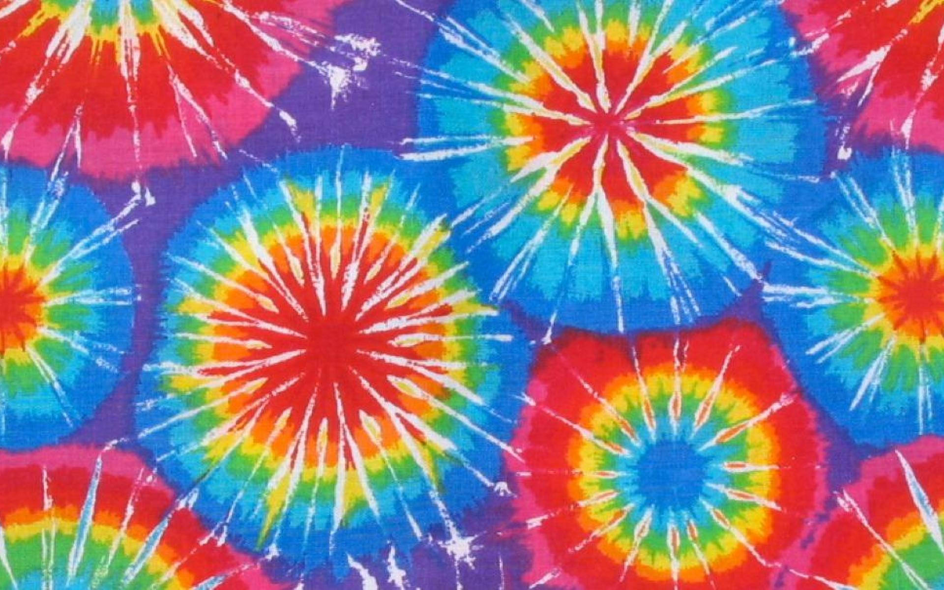Fire Work Pattern Tie Dye, rainbow hues, deep purple background, Full HD Desktop Wallpaper