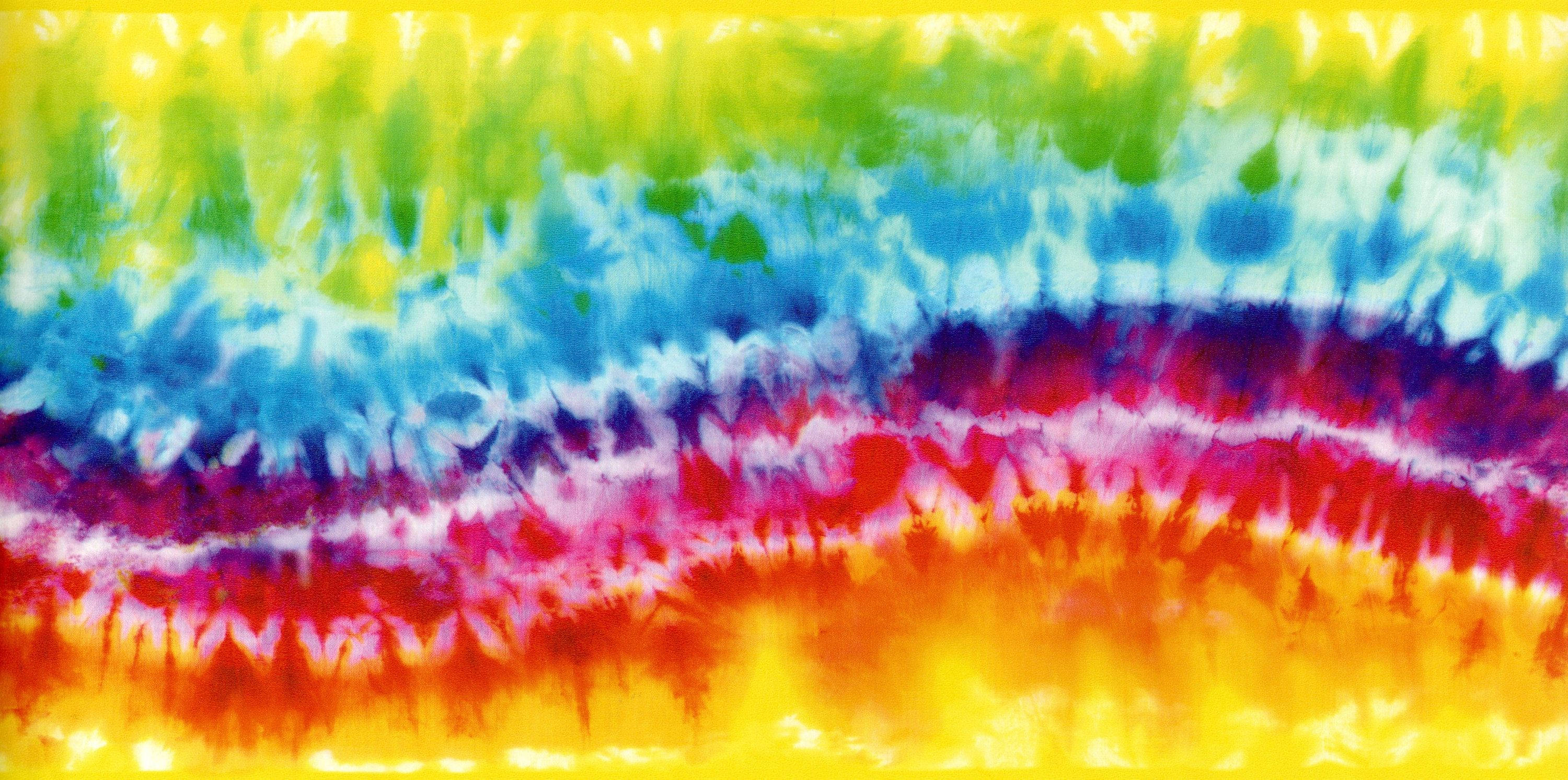 tie-dye, rainbow, yellow, 2K Desktop Wallpaper