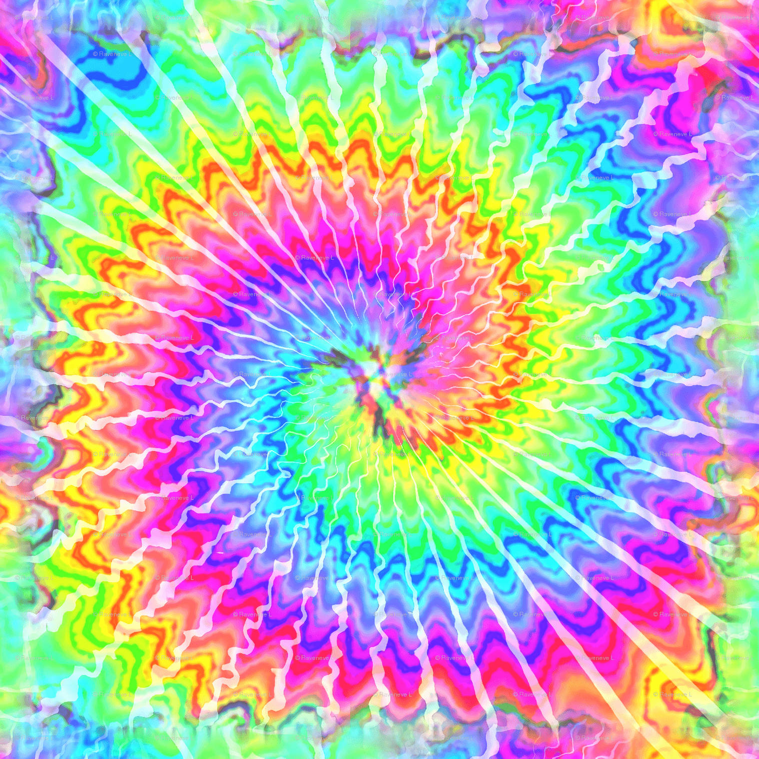 Tie Dye, Neon Rainbow, Psychedelic Spiral, HD Desktop Wallpaper