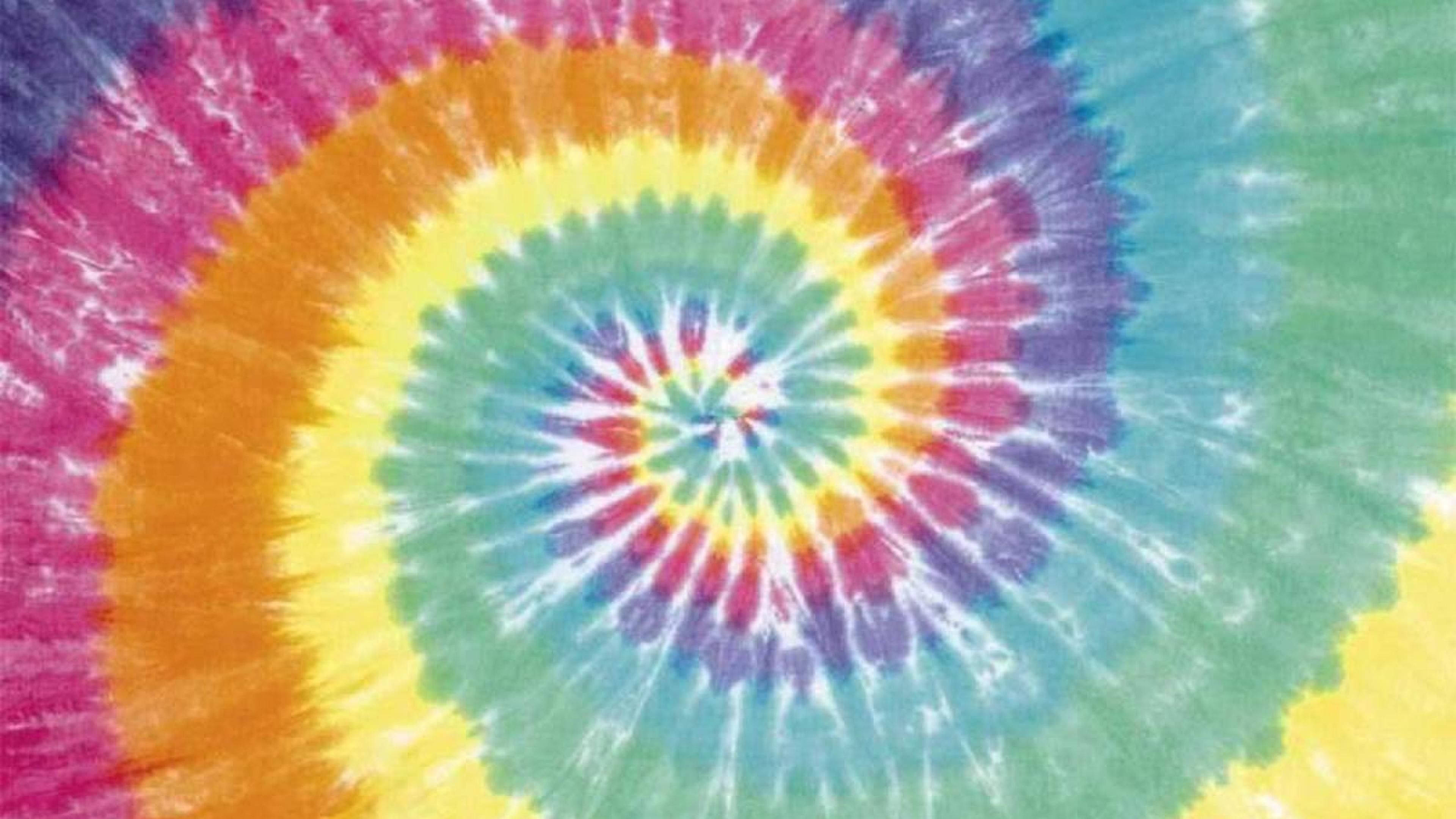 faded pastel colour tie dye, psychedelic spiral tie-dye, rainbow hues, 4K Desktop Wallpaper