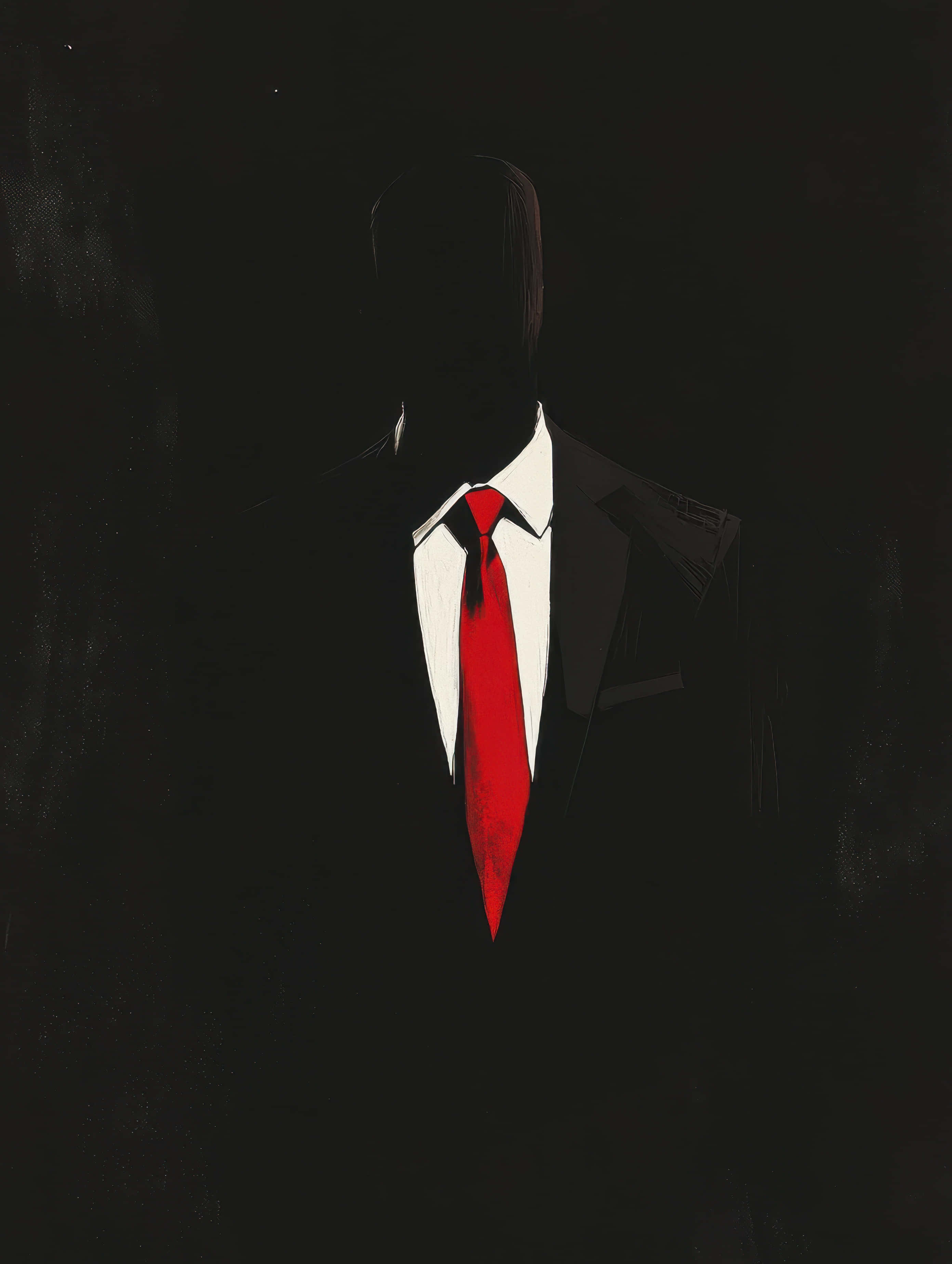 faceless man, black suit, white shirt, 2K Phone Wallpaper