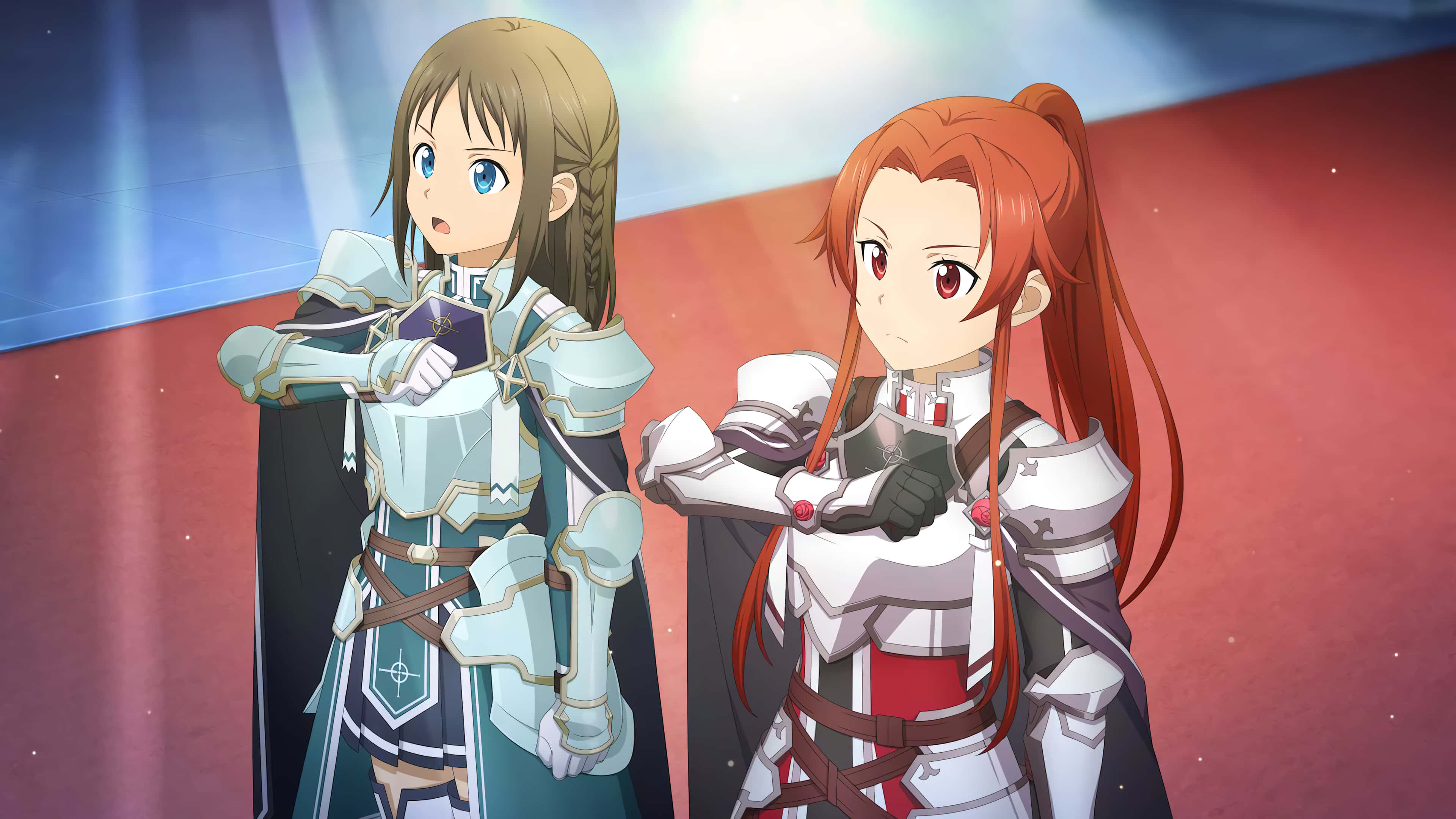 Tiese Shtolienen, anime swordswomen, detailed armor, 4K Desktop Wallpaper