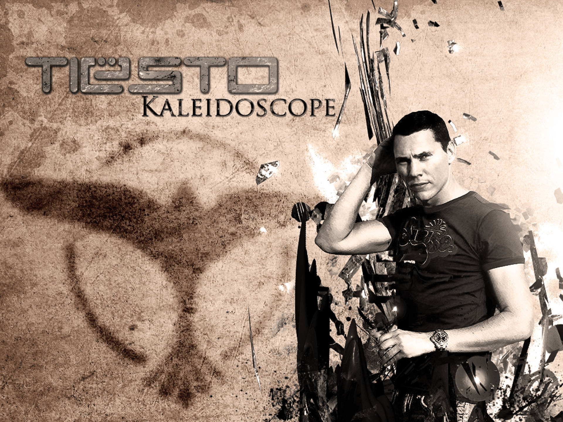 Tiesto, Kaleidoscope, sepia-toned, Full HD Desktop Wallpaper