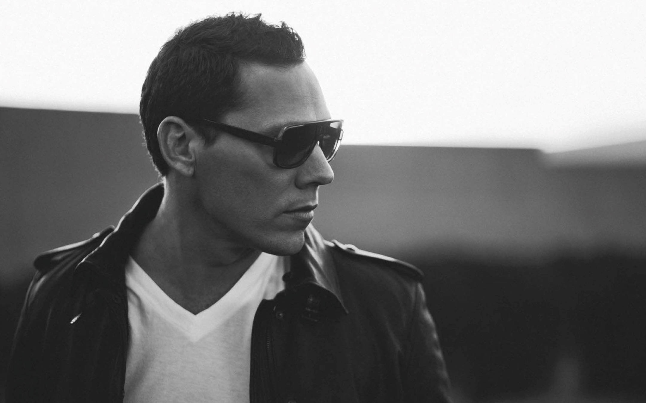 Tiesto, sunglasses, leather jacket, Full HD Desktop Wallpaper