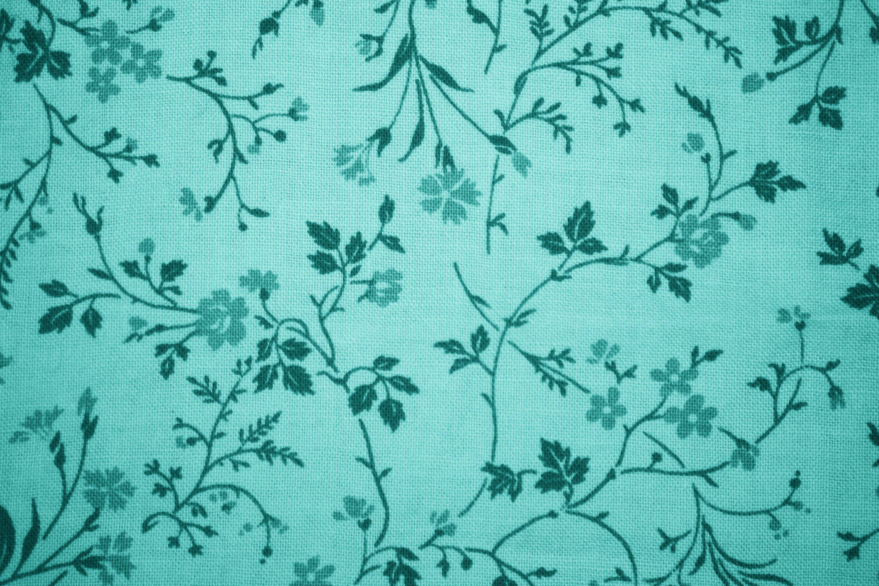 Tiffany blue, floral, teal fabric, 2K Desktop Wallpaper