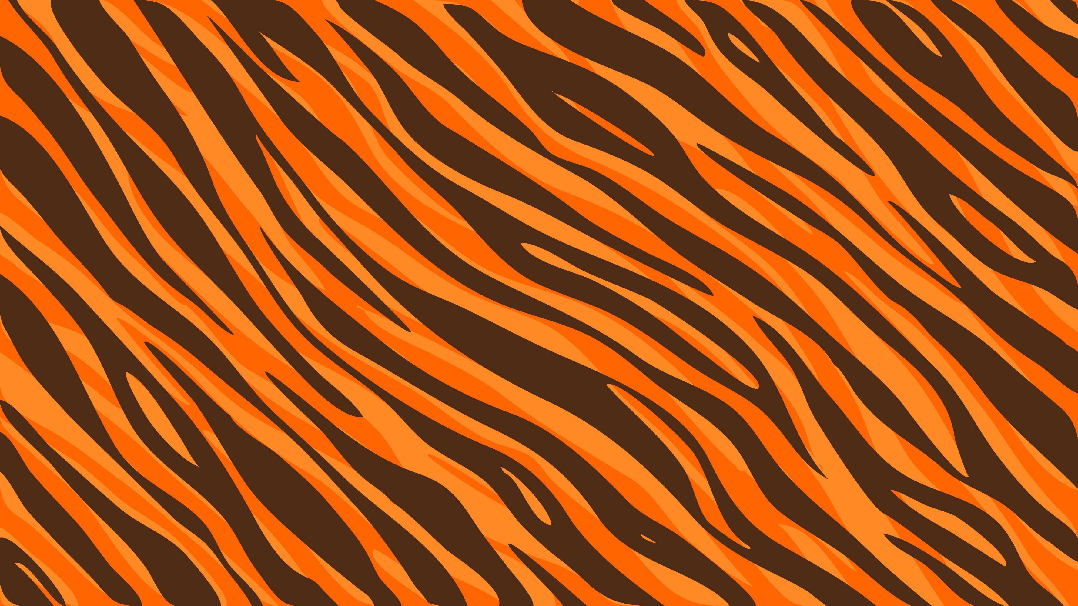 black and orange tiger iPhone, tiger stripe pattern, vibrant orange, 2K Desktop Wallpaper