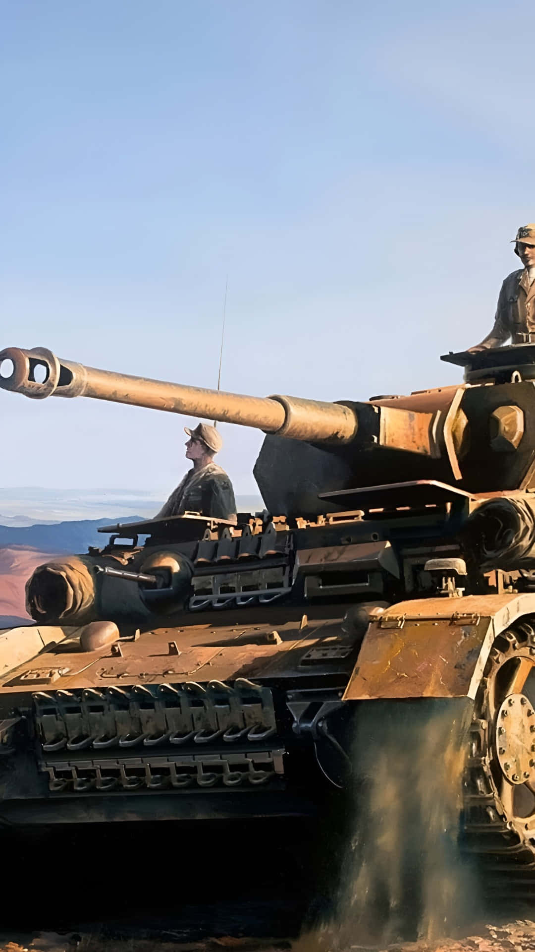 Tiger Tank, desert warfare, dusty desert landscape, Full HD Phone Wallpaper