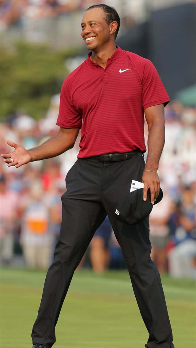 Tiger Woods, iPhone, golf course, SD Phone Wallpaper