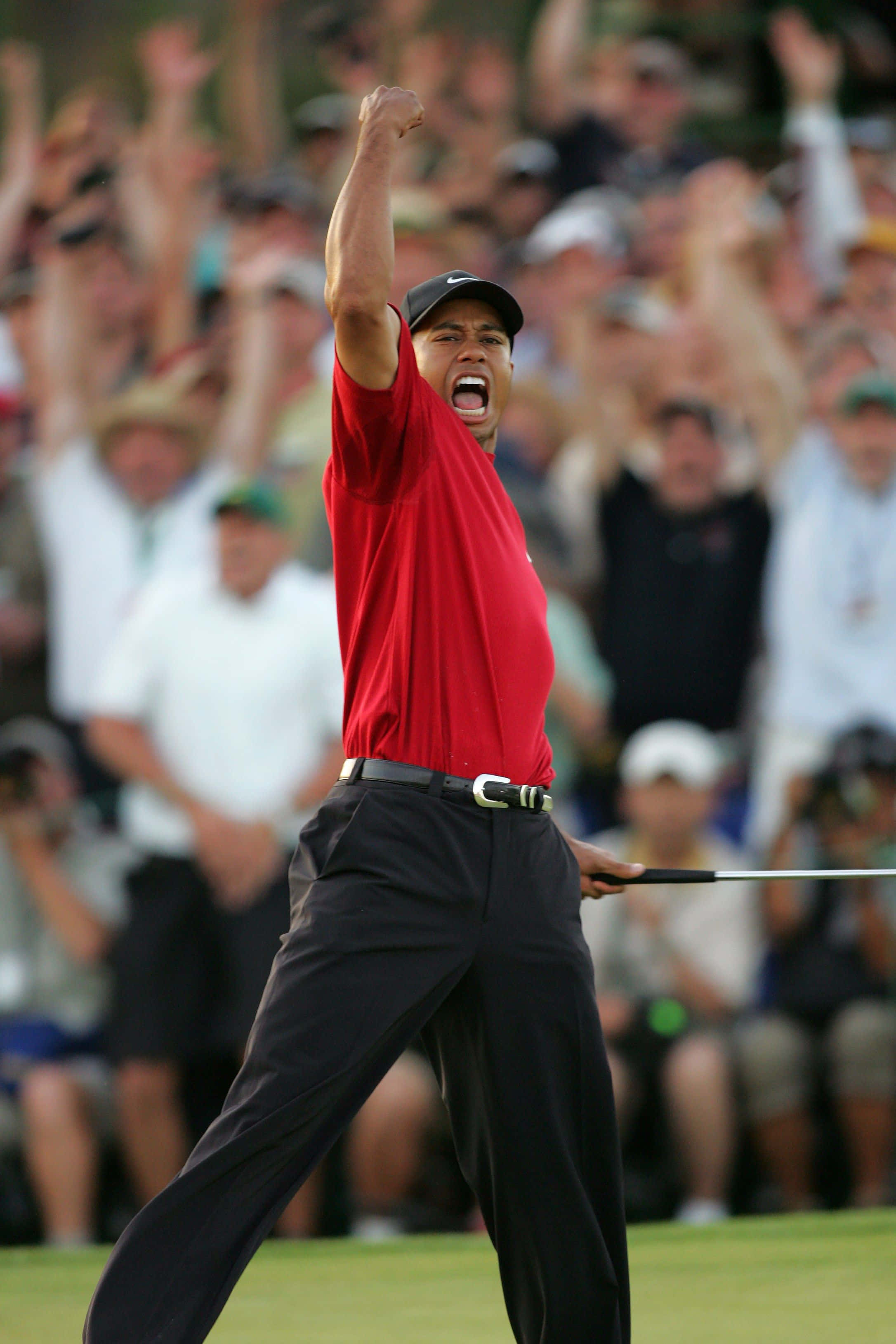 Tiger Woods, iPhone, golf club, 2K Phone Wallpaper