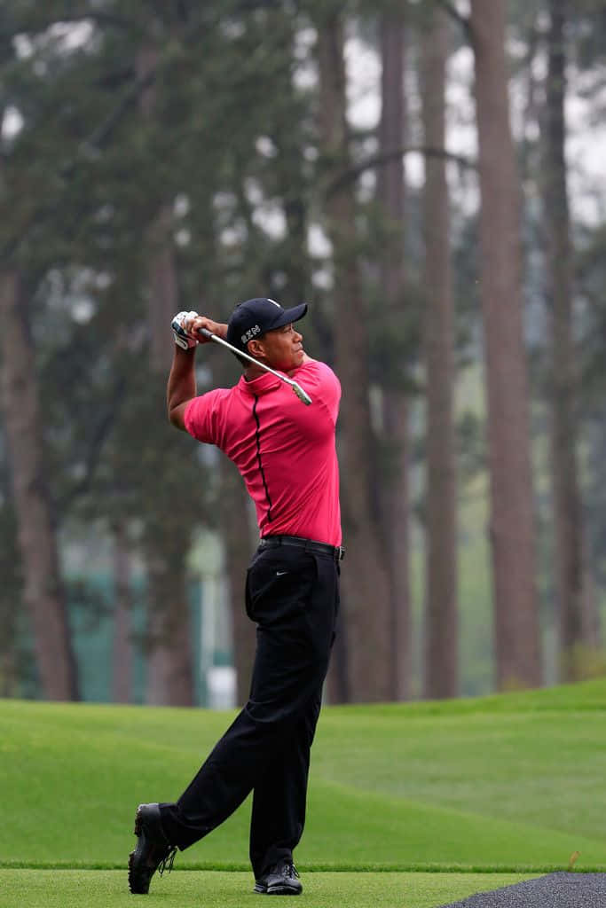 Tiger Woods, iPhone, golf club, SD Phone Wallpaper
