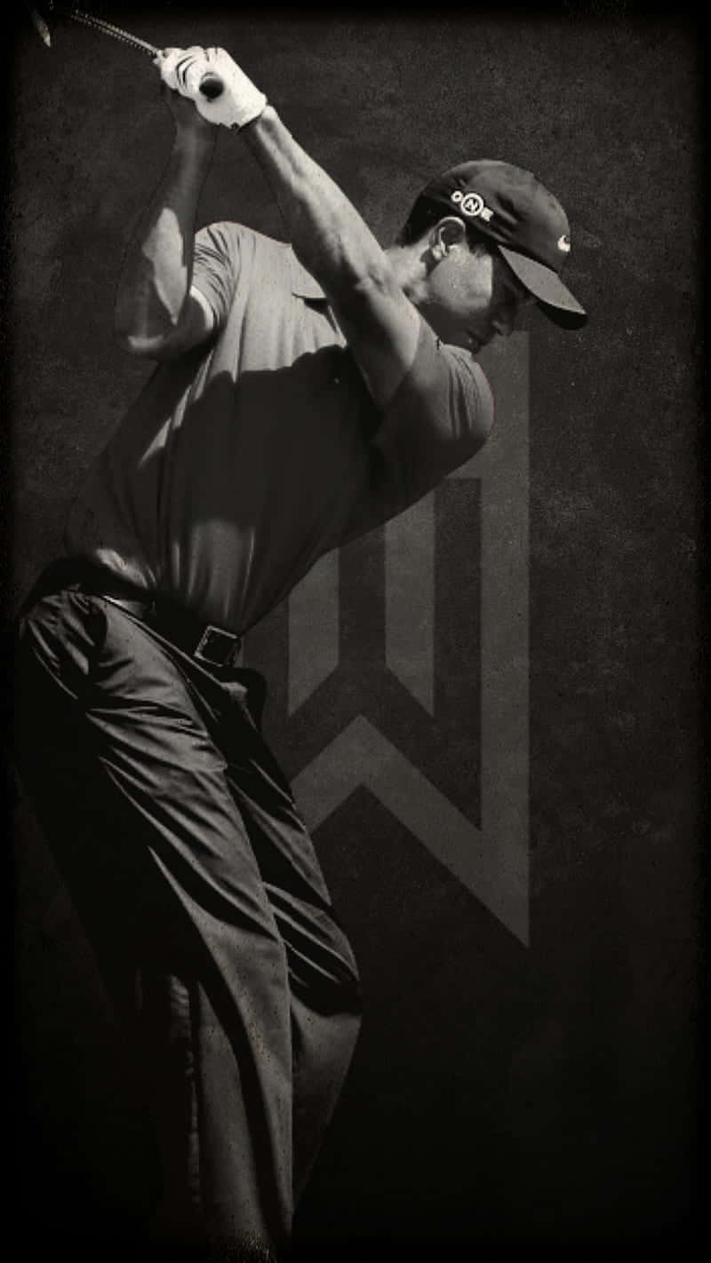 Tiger Woods iPhone, golfer, mid-swing, HD Phone Wallpaper