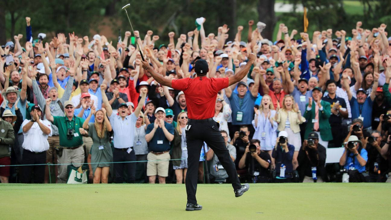 Tiger Woods, Masters, golf green, HD Desktop Wallpaper