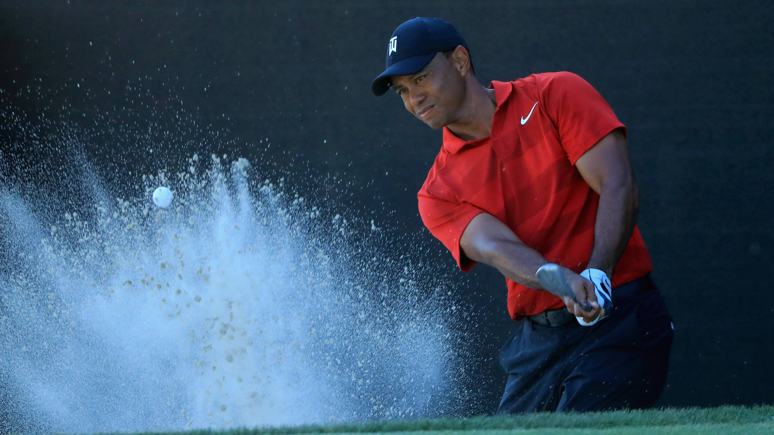 Tiger Woods, Masters, sand bunker, 2K Desktop Wallpaper