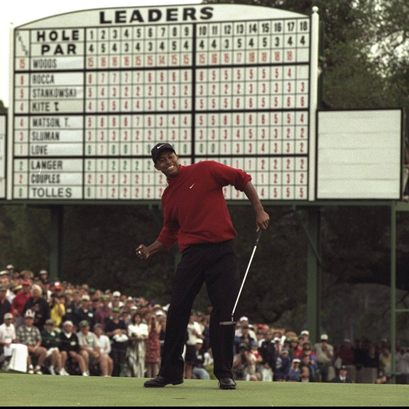 Tiger Woods, Masters, leaderboard, HD Desktop Wallpaper