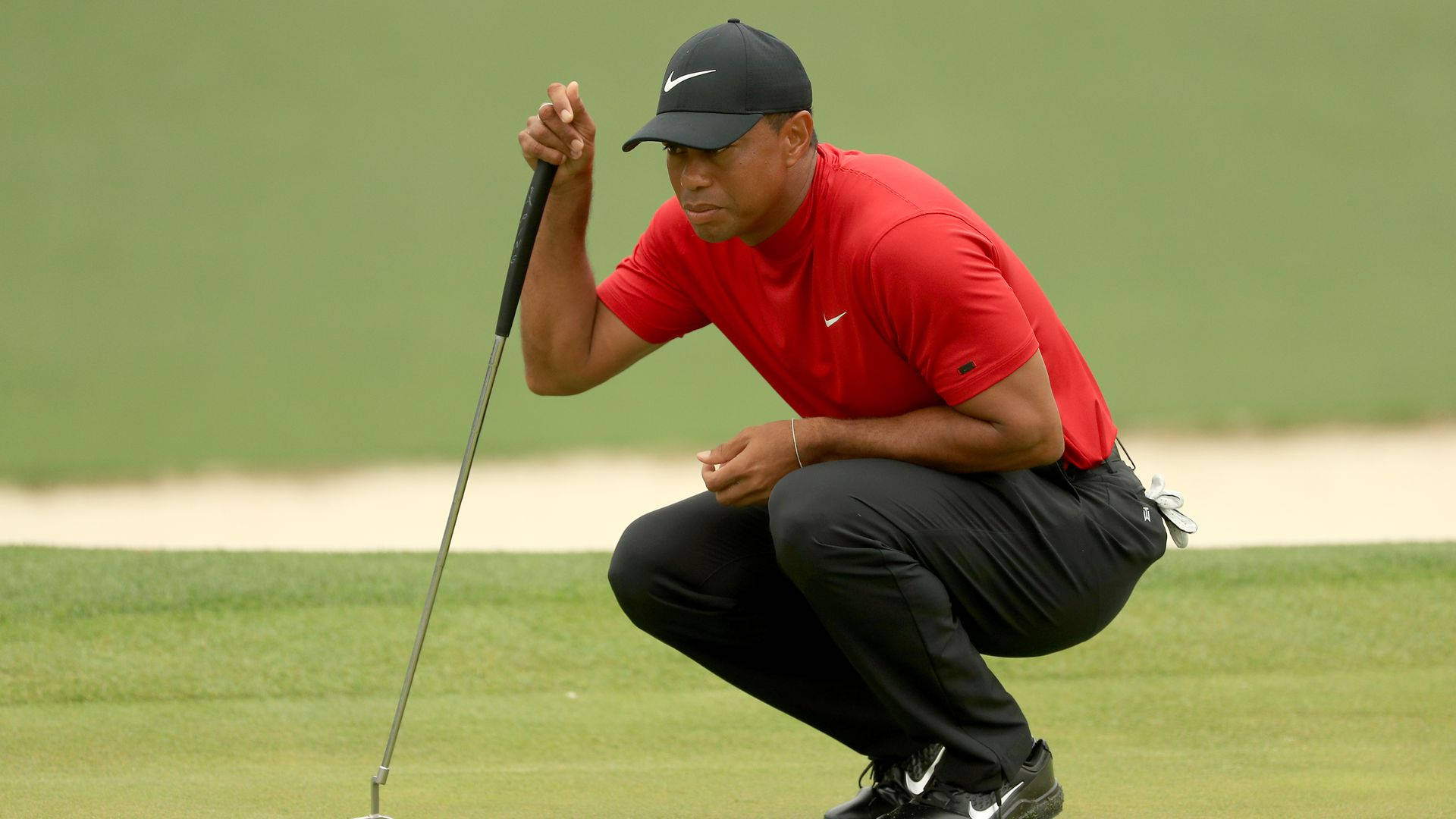 Tiger Woods, Masters, golf green, Full HD Desktop Wallpaper
