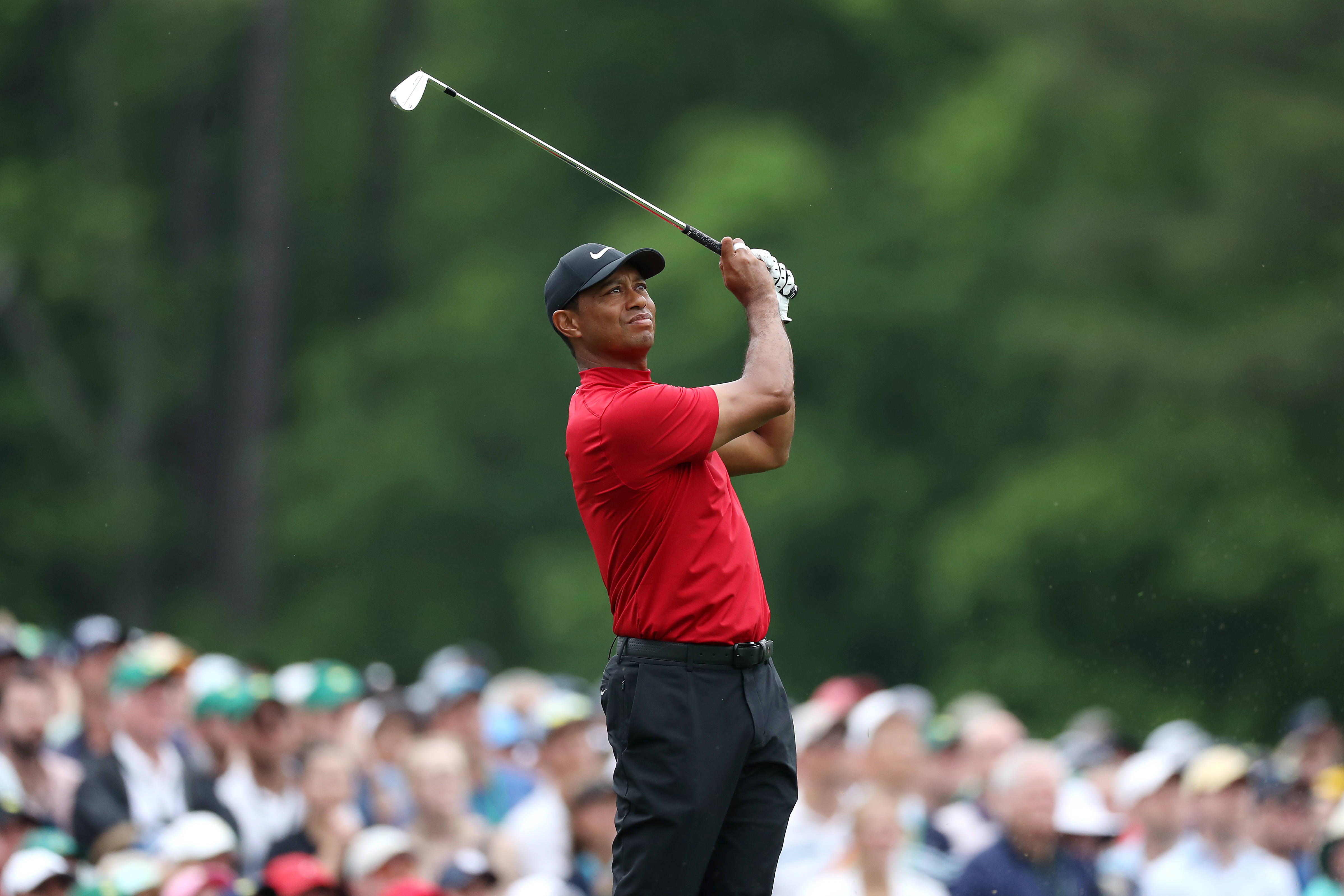 Tiger Woods, Masters, red shirt, 4K Desktop Wallpaper