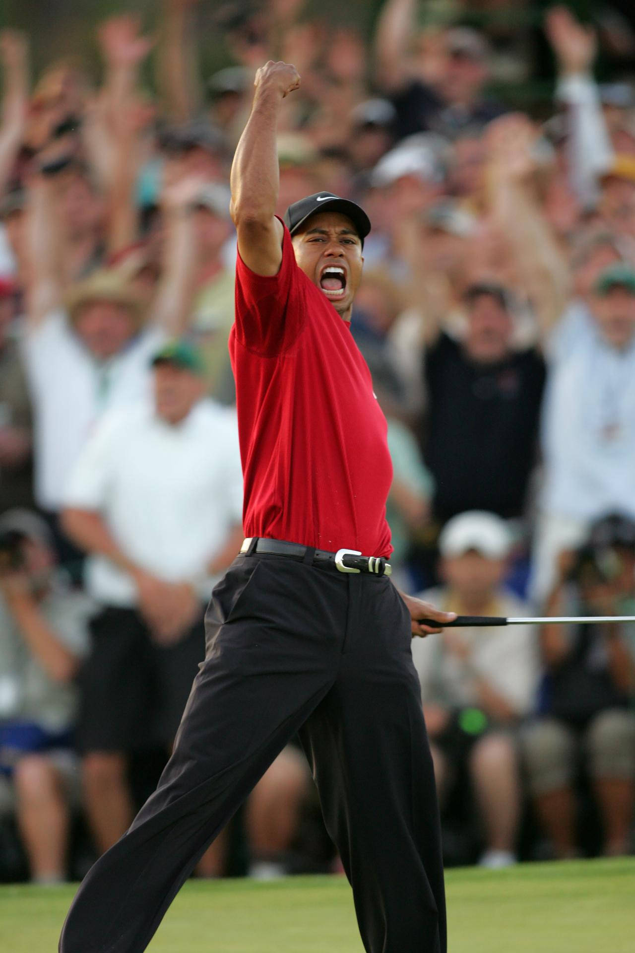 Tiger Woods, Masters, golf green, Full HD Phone Wallpaper