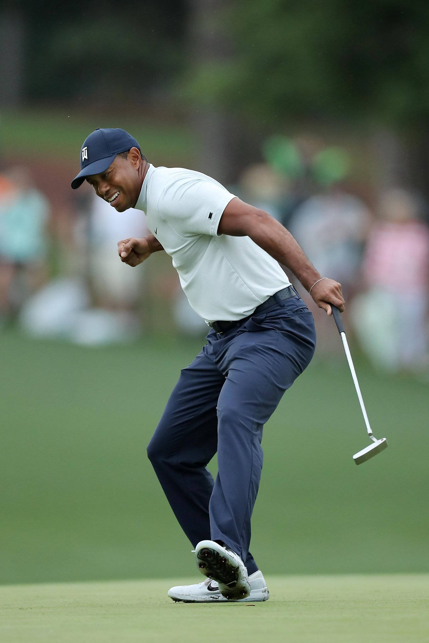 Tiger Woods, Masters, white shirt, Full HD Phone Wallpaper