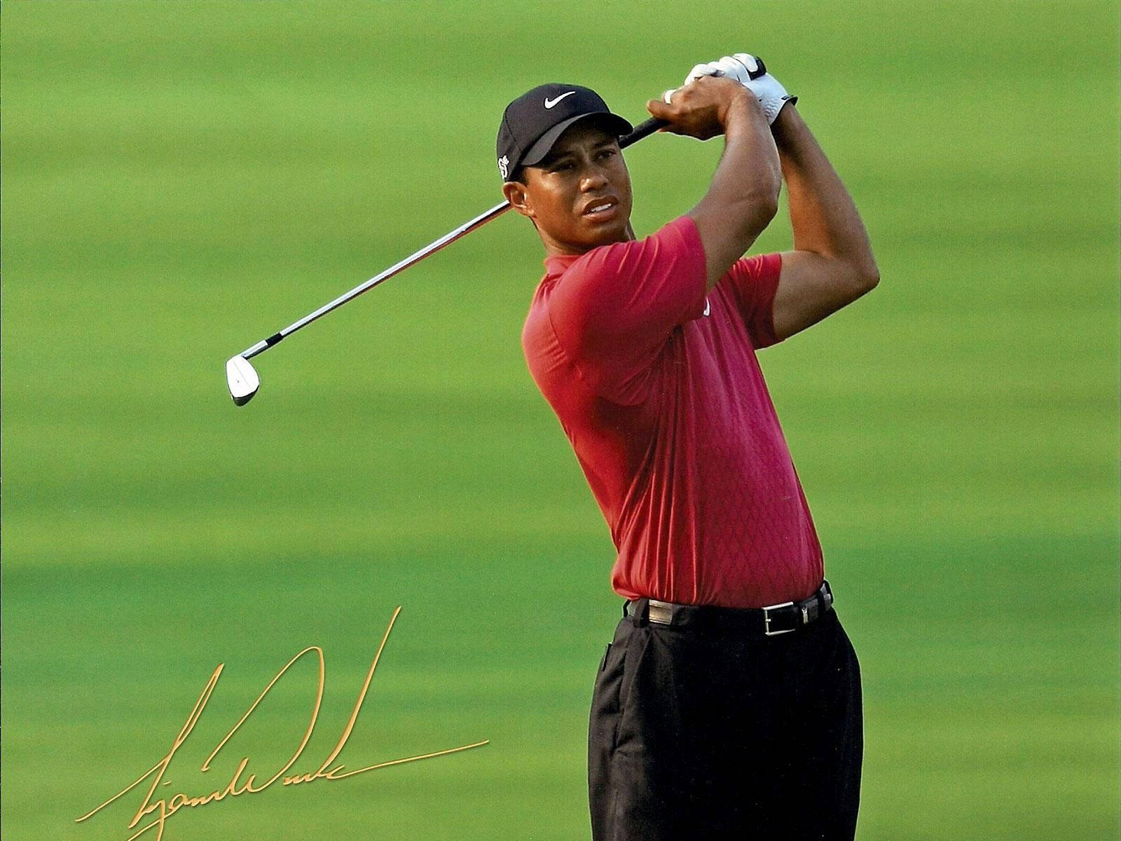 Tiger Woods, Masters, red shirt, HD Desktop Wallpaper