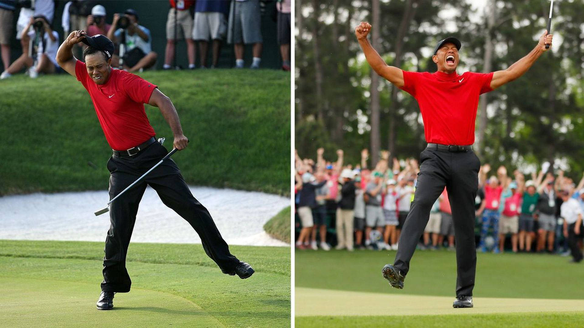 Tiger Woods, Masters, golf course green, Full HD Desktop Wallpaper