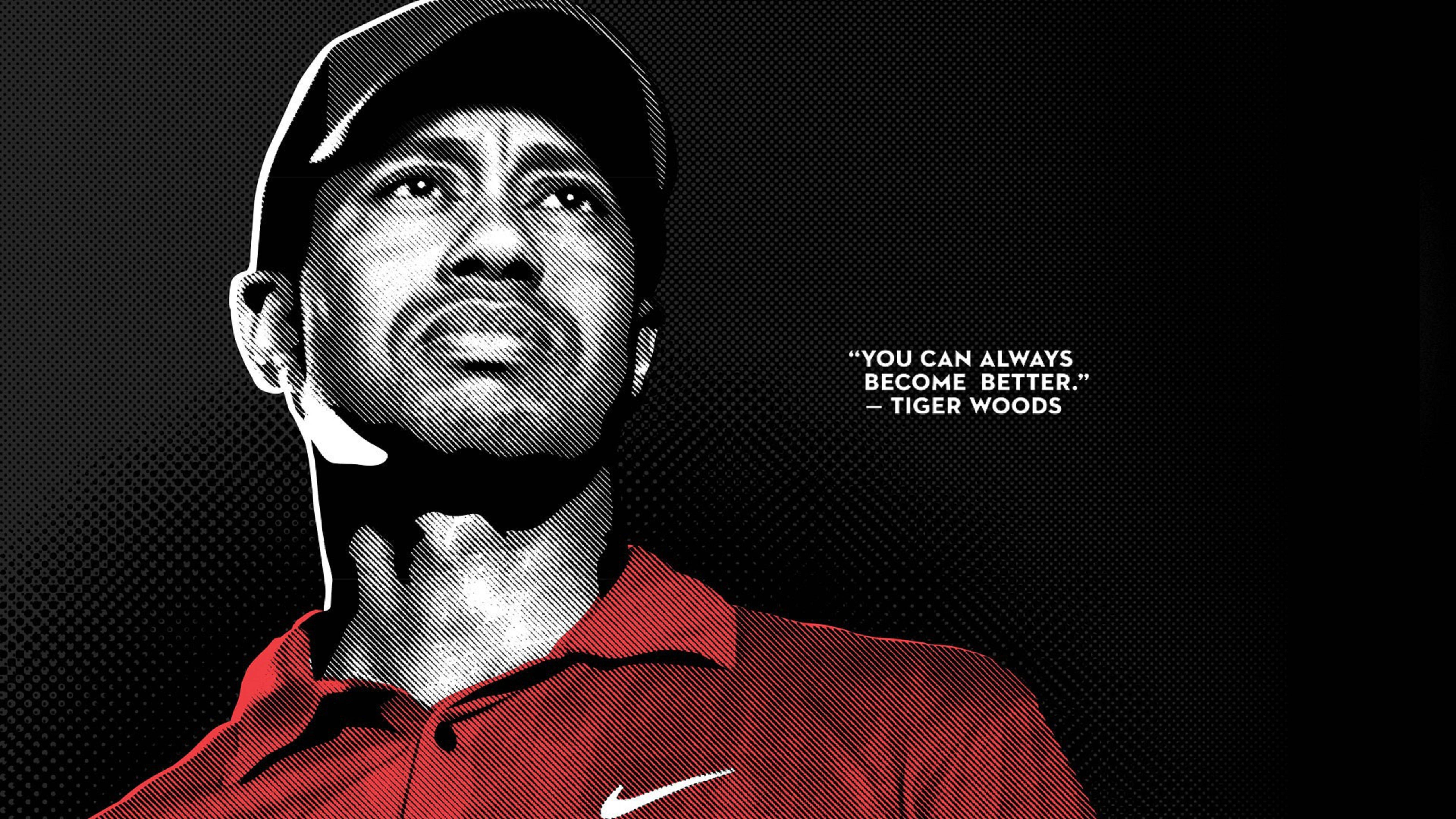 Tiger Woods, red polo, cap, 5K Desktop Wallpaper