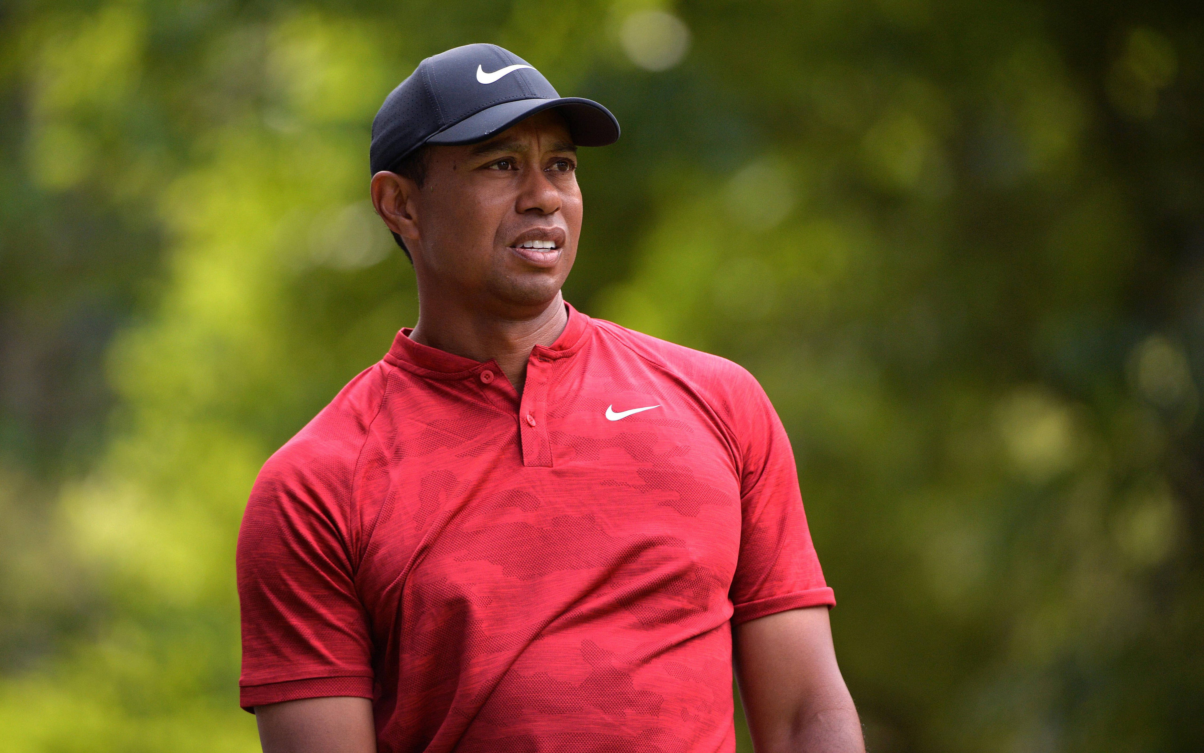 Tiger Woods, 2019 WGC Mexico, red Nike polo, 5K Desktop Wallpaper