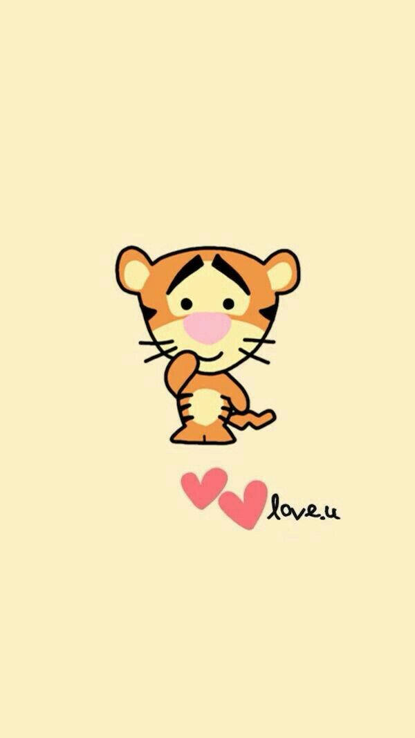 Tigger, black stripes, pink nose, SD Phone Wallpaper