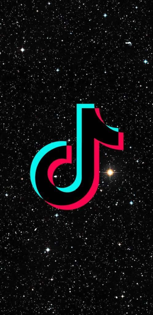 TikTok, glowing, vibrant teal, SD Phone Wallpaper