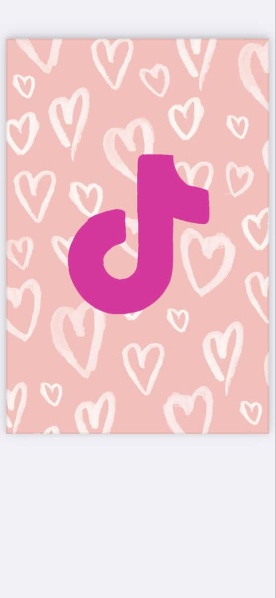 TikTok Logo, pink, soft pink background, SD Phone Wallpaper