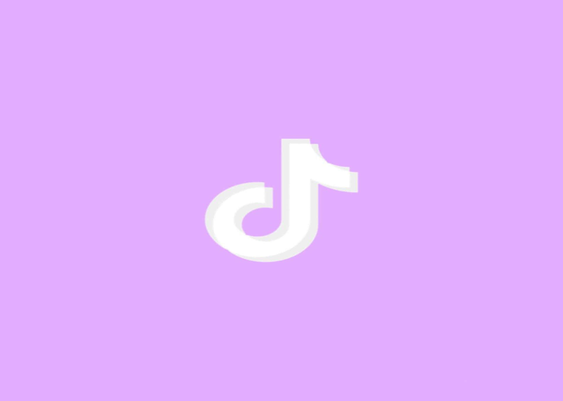 TikTok logo, white TikTok logo, solid lavender background, Full HD Desktop Wallpaper
