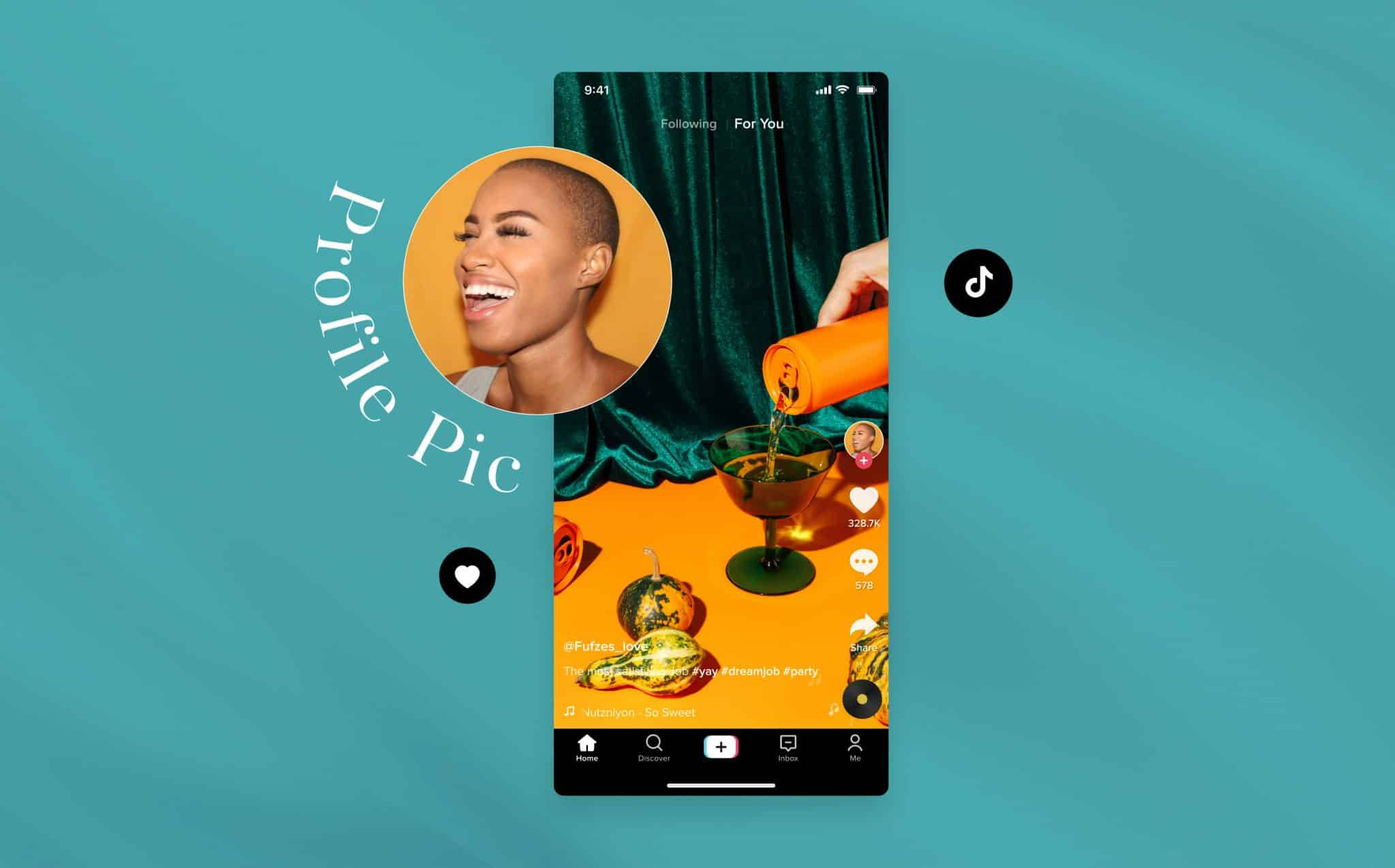 TikTok, green and gold, smartphone, Full HD Desktop Wallpaper