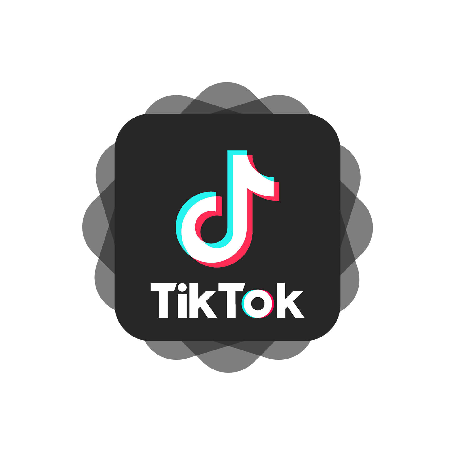 TikTok, logo, colorful musical note icon, Full HD Desktop Wallpaper