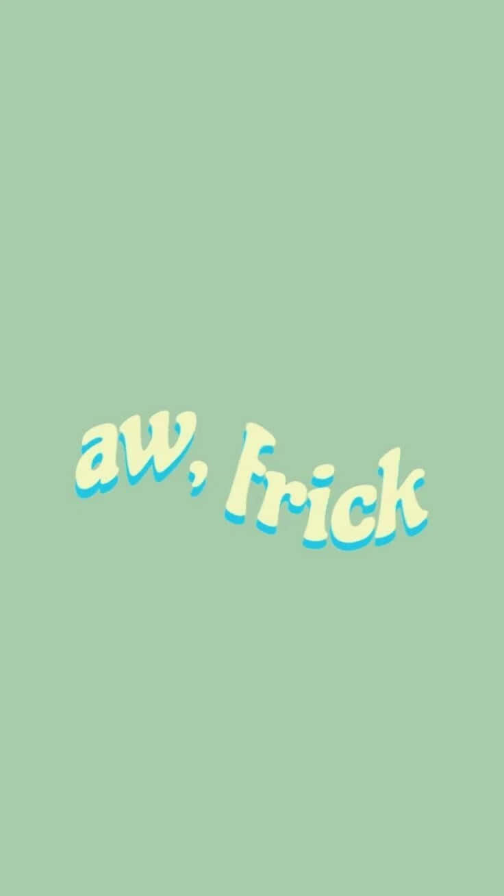 mint green, playful yellow bubble letters, blue drop shadow, HD Phone Wallpaper