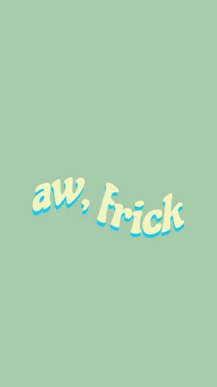 mint green, yellow bubble letters, blue drop shadow, HD Phone Wallpaper