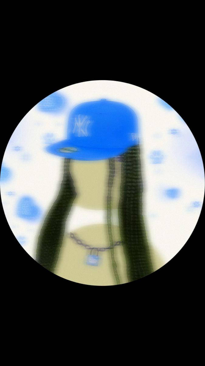 TikTok PFP, braids, blue NY cap, SD Phone Wallpaper