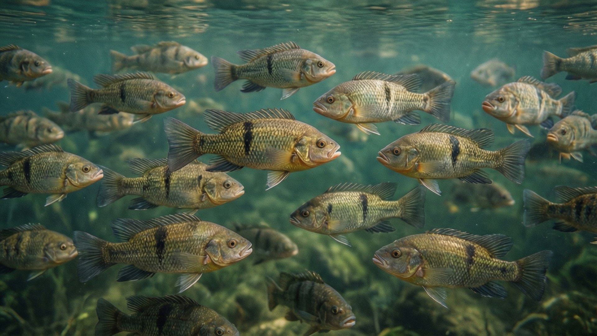school of tilapia, tilapia, lake, Full HD Desktop Wallpaper