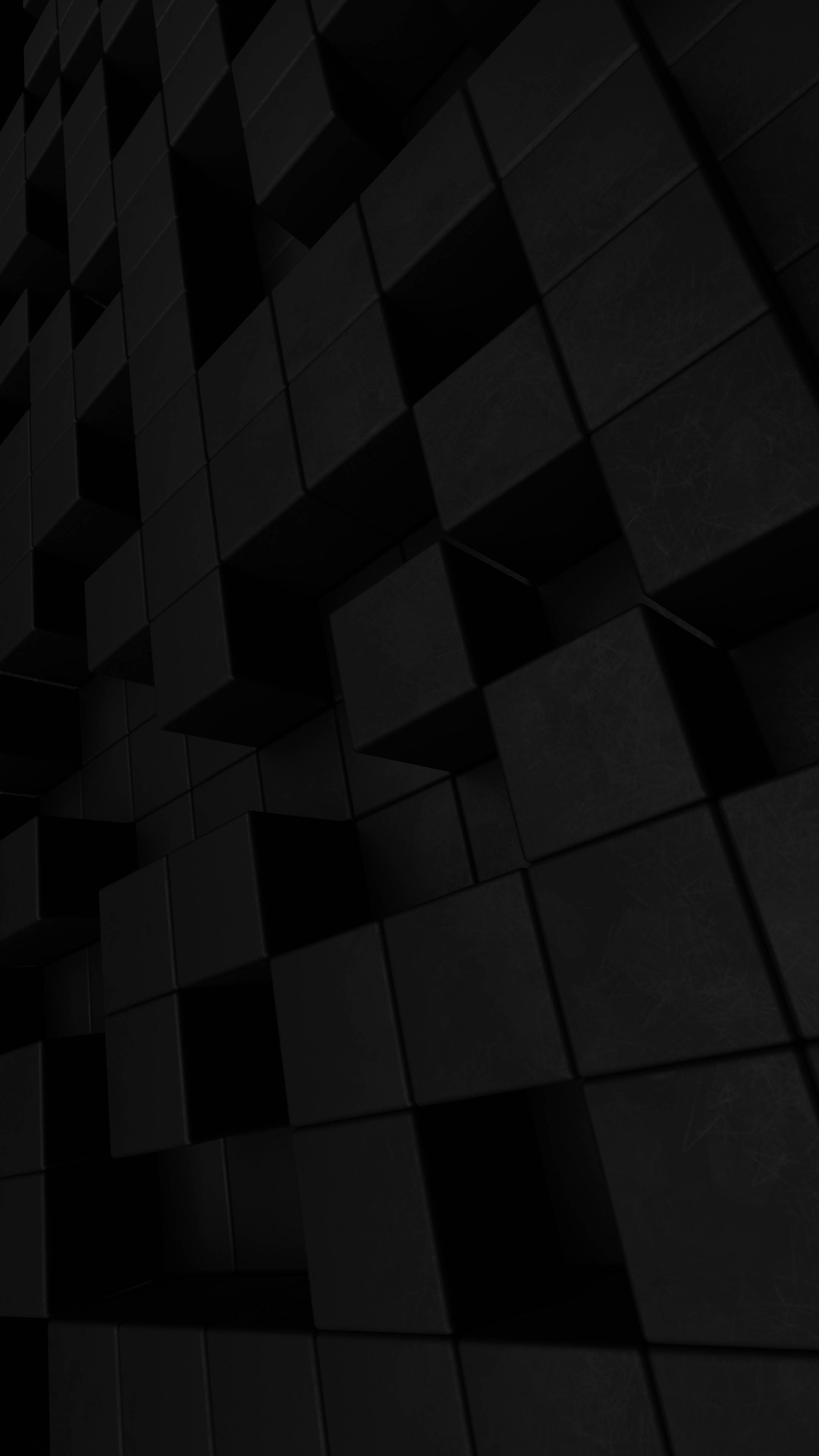 matte black, gray tiles, dark matte black cubes, 4K Phone Wallpaper